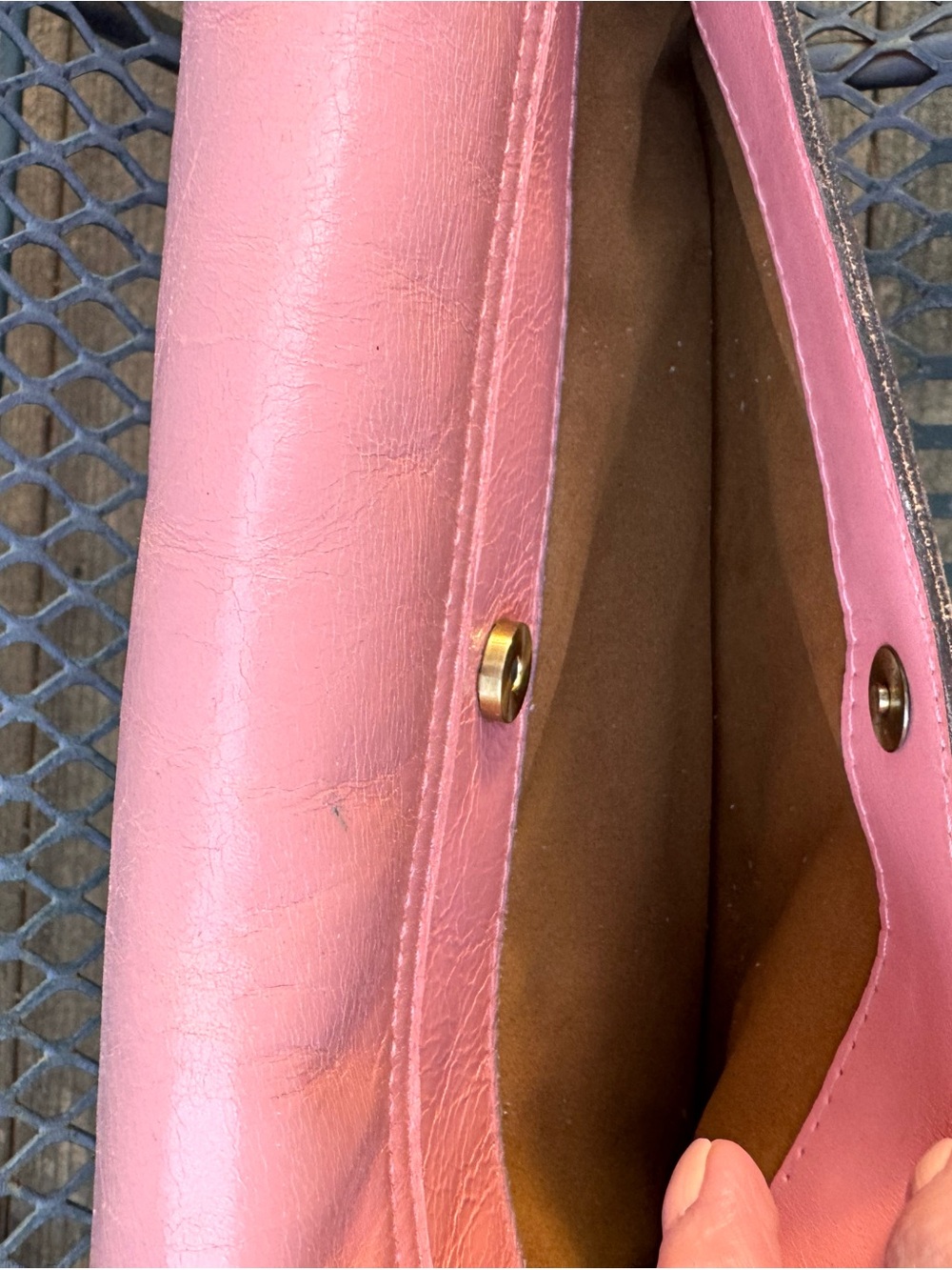 Patricia Nash Pink Leather Crossbody with Floral Medallion - Picture 7 of 7